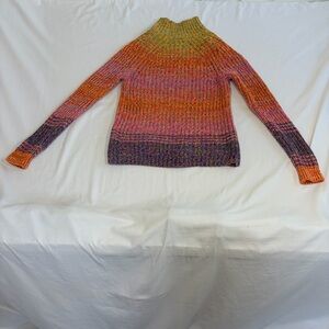 Gap 100% Cotton Thick Knit Turtle Neck Multicolor Women's Sweater Size XS
